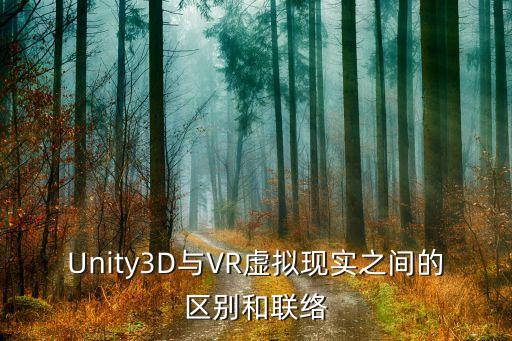 Unity3D与VR虚拟现实之间的区别和联络
